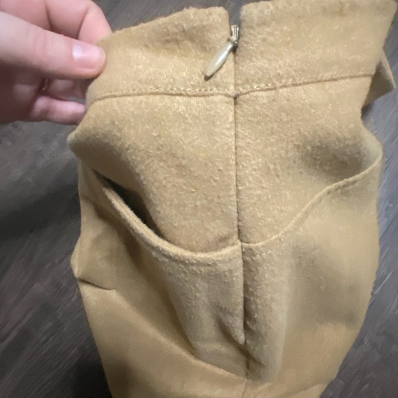 Vineyard vines wool mix skirt brown zipper pocket - Picture 6 of 12